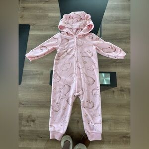 ⭐️3/15$⭐️ CHILD OF MINE Pink Bear Print Baby Onesie - 12M